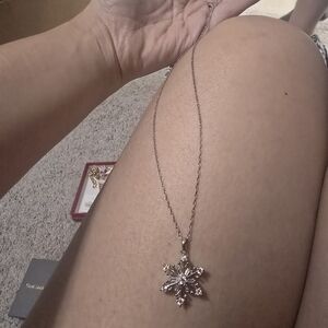 Macy's Silver Snowflake Pendant Necklace